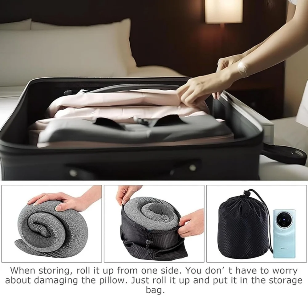 Travel Pillow for Airplane,Travel Neck Pillow, Memory Foam Travel Pillow